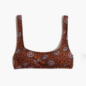 Madewell Sport Bikini Top in Warm Paisley Size S